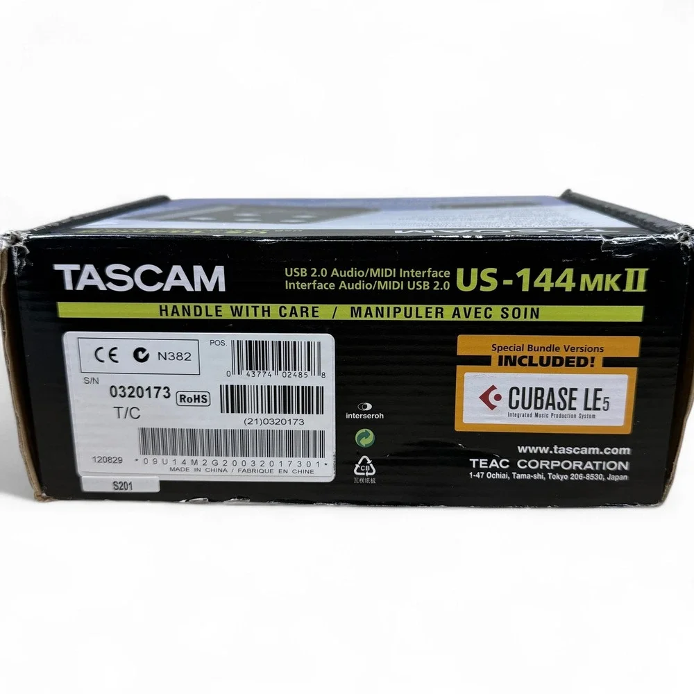 Tascam US-144MKII USB 2.0 Audio MIDI Interface Special Bundle Version Cubase LE5